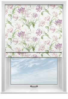 Laura Ashley Gosford, Grape - Twist&Fit Roman Blind
